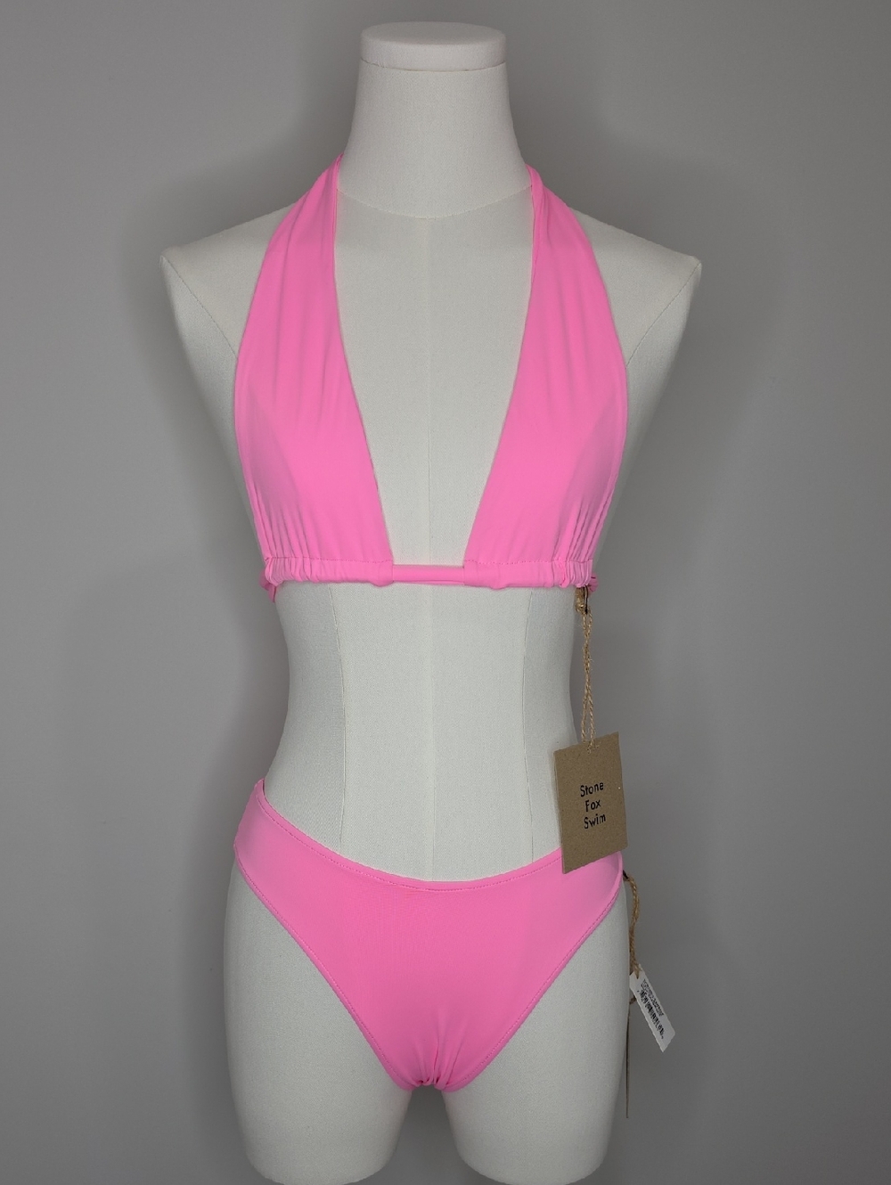 Stone Fox Swim Barbados Bikini Set Rico Top XS Zola Bottom Small Vibrant Pink